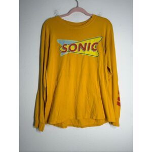Sonic Long Sleeve Shirt America's Drive-In Fast Food Hamburgers Employee Sz M